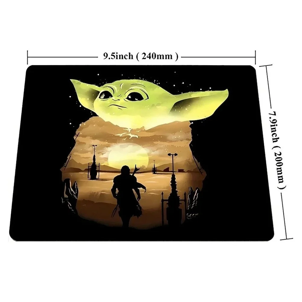 Star Wars Mandalorian Grogu Baby Yoda Mouse‎ Pad Non Slip Rubber Base Washable